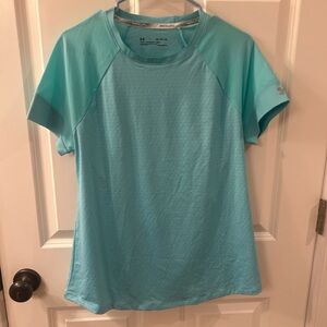 Women’s Under Armour Light Aqua Short Sleeve Performance Tee Size XL